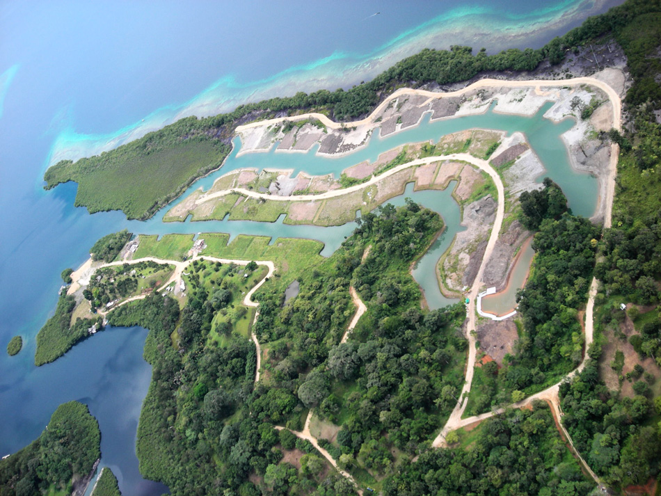 Clear view of the six-mile road system.