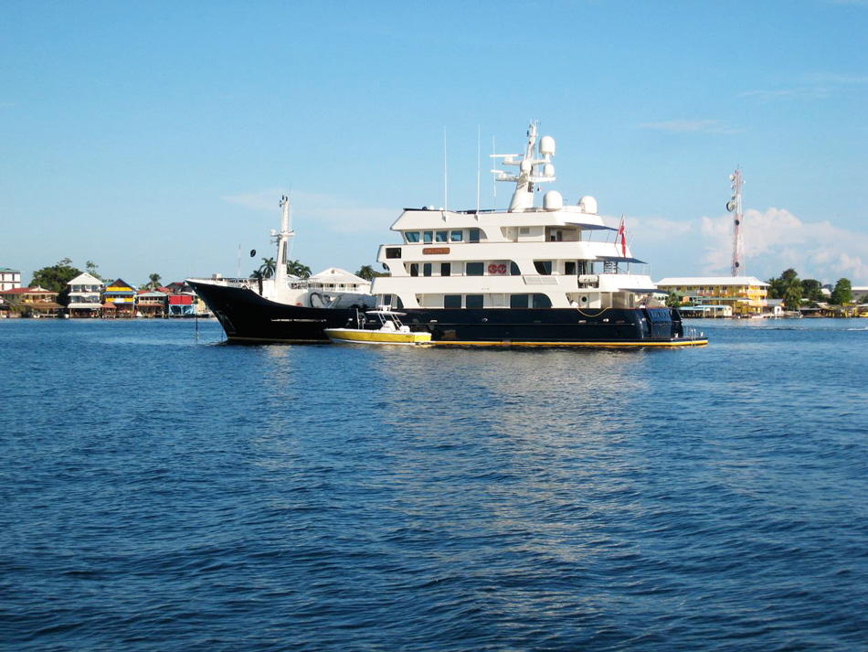 A private yacht in Bocas del Toro.