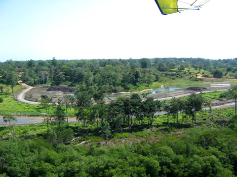 Aerial image: Bocas del Toro canal, Panama.