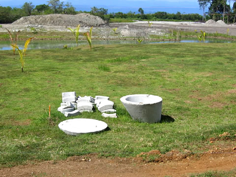 Manholes: Bocas del Toro canal, Panama.