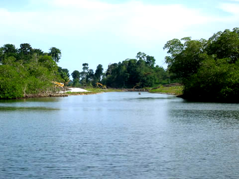 Sunset Point: The first canal, viewed from the water.