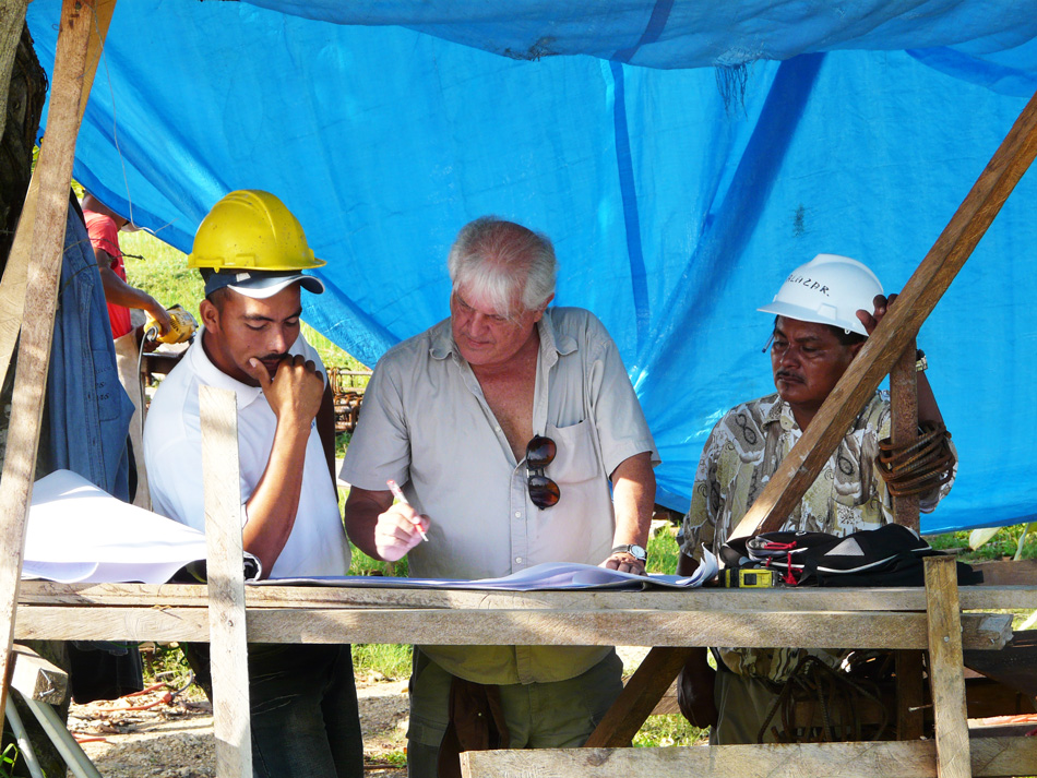 Javier consults with colleagues.