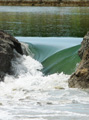 October 2008: The waters at different levels.