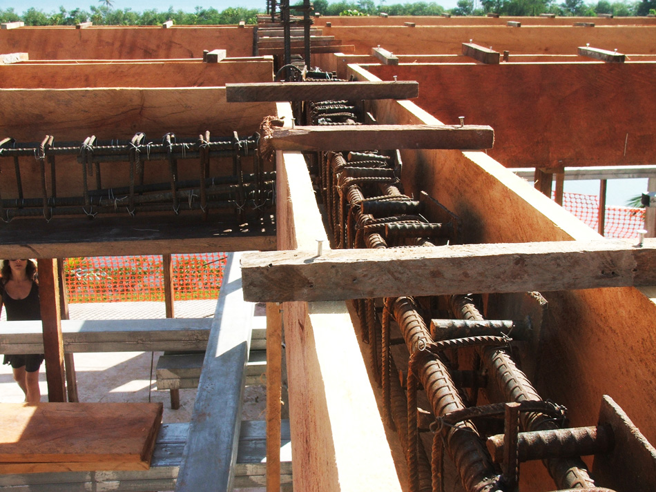 Close up of steelwork.