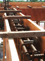 Close up of steelwork.