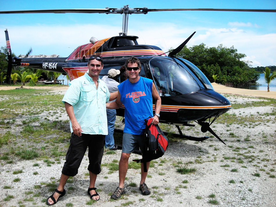 Mat with one of the cameramen, just before taking off.