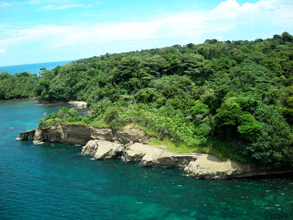 Rugged coastline.