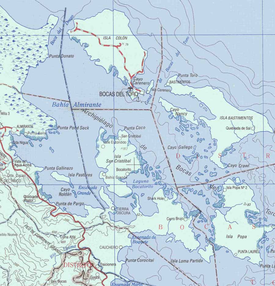 Nautical Chart, Almirante Bay, Bocas.