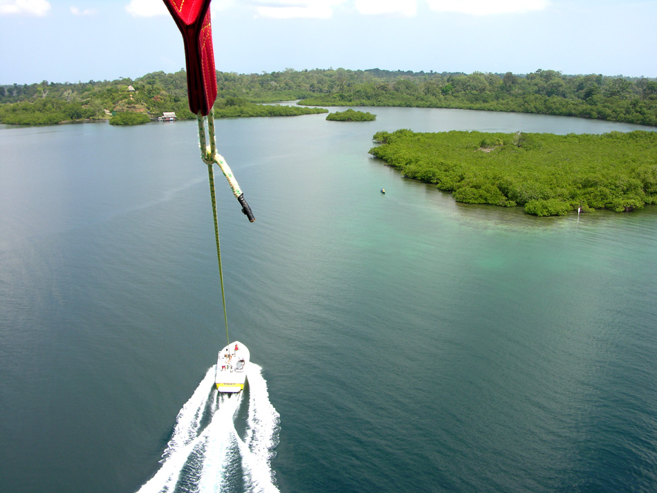 Panama canals real estate: aerial photo.