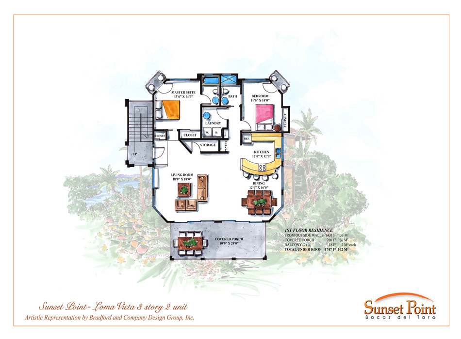 Loma Vista, 3 story, 2 unit.