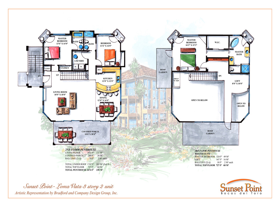 Loma Vista, 3 story, 2 unit.