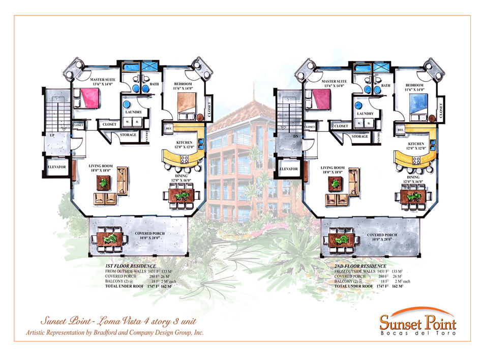 Loma Vista, 4 story, 3 unit