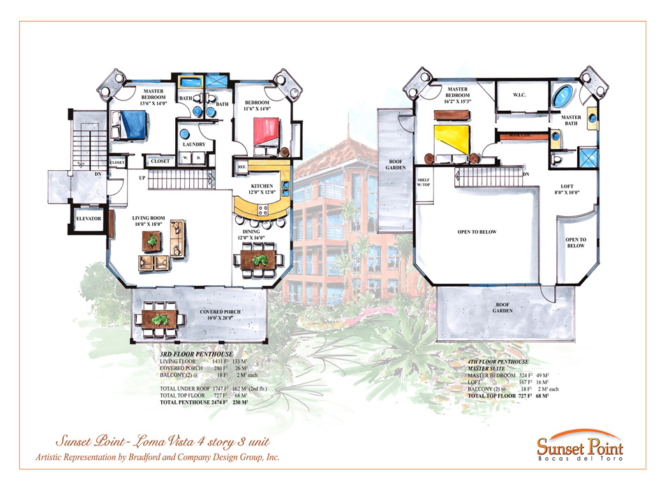 Loma Vista, 4 story, 3 unit